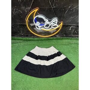 Express Women's‎ White Black Flare Striped Skirt Size 0 Business Casual Workwear